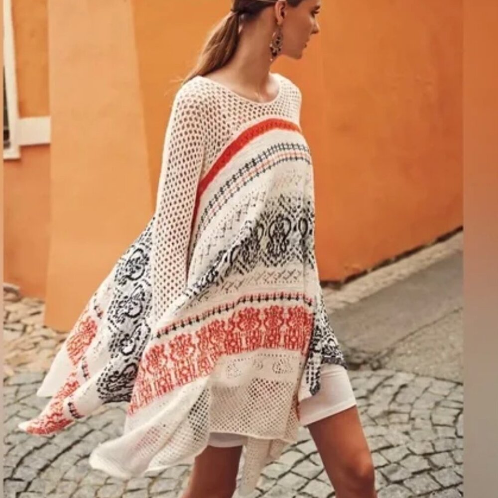 NWT RARE Anthropologie Sleeping on Snow Risen Sun Crochet Sweater Dress Size XS